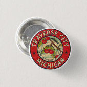 Traverse City, Michigan Button (Vorne & Hinten)