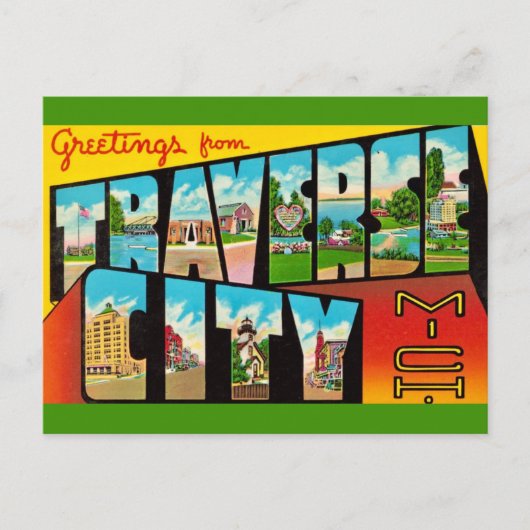 Traverse City Michigan Greeting Postkarte (Vorderseite)