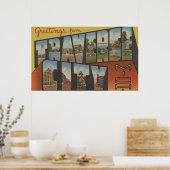 Traverse City, Michigan - Große Briefmarkenszenen Poster (Küche)