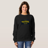Traverse City Michigan Plate Pride MI Great Lakes Sweatshirt (Vorne ganz)