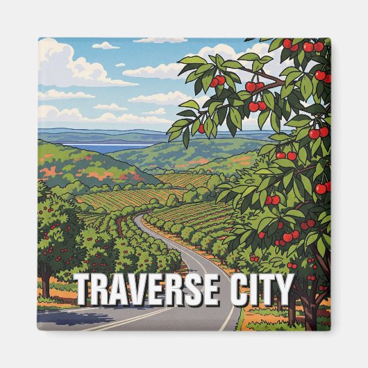 Traverse City Michigan Reise Magnet (Vorne)