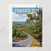 Traverse City Michigan Reise Postkarte (Vorne/Hinten)