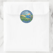 Traverse City Michigan Runder Aufkleber (Tasche)
