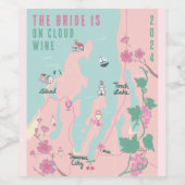 Traverse City on Cloud Wine Bacheloretto Weinetikett (Einzelnes Label)