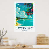 Traverse City Reiseplakat Poster (Küche)