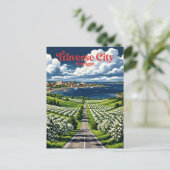 Traverse City USA Postkarte (Stehend Vorderseite)
