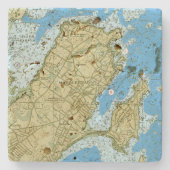 Travertin Stein Untersetzer Set 4 (Vorderseite)