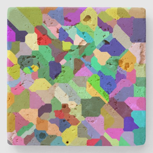 Travertin-Untersetzer mit Tilgschicht Steinuntersetzer (Vorderseite)