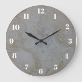 Travertine Stone Look Große Wanduhr (Vorderseite)