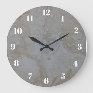 Travertine Stone Look Große Wanduhr