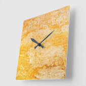 Travertine Stone Pattern Acrylic Wall Clock Quadratische Wanduhr (Winkel)
