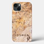 Travertine Stone Phone/iPad Case Individuelle Name (Rückseite)