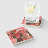 TRAVERTINE STONE UNTERSETZER, "CALADIUM" STEINUNTERSETZER (Seitenansicht)