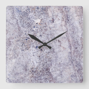 Travertinstein-Muster Acrylmauer-Uhr Quadratische Wanduhr