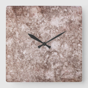 Travertinstein-Muster Acrylmauer-Uhr Quadratische Wanduhr