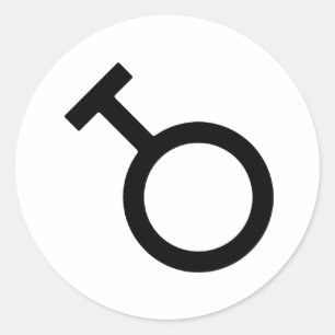 Travesti-Geschlechtssymbol Runder Aufkleber