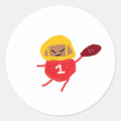 Travis Kale Spudball Runder Aufkleber (Vorderseite)