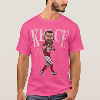 Travis Kelce Kansas City Heart Cartoon T-Shirt