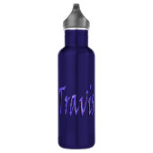 Travis, Name, Logo, Edelstahlflasche (Rechts)