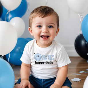 TRAVIS One Happy Typ Yellow Smile Face Baby T-shirt