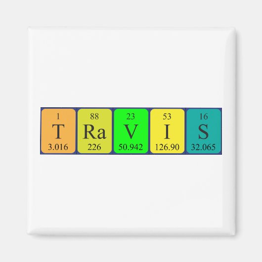 Travis Periodenmagnet Magnet (Vorne)