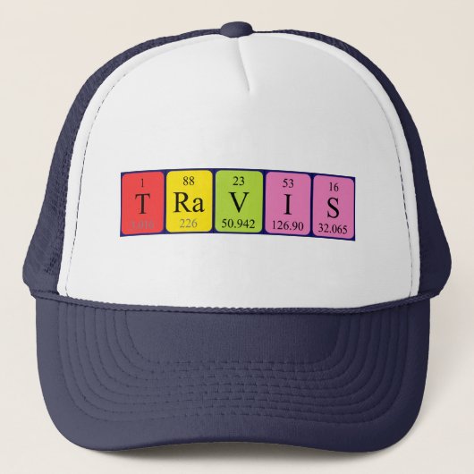 Travis Periodenname Truckerkappe (Vorderseite)
