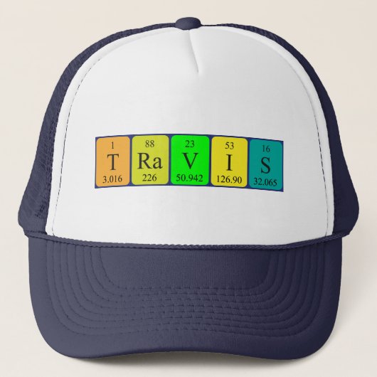 Travis Periodenname Truckerkappe (Vorderseite)