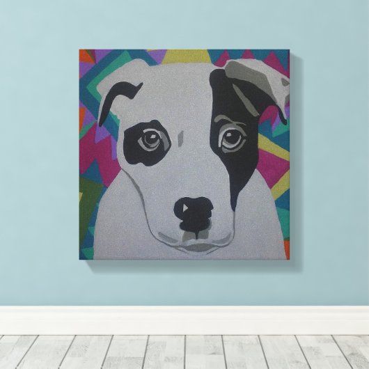 Travis Stretched Canvas Print Leinwanddruck (Insitu (Holzboden))