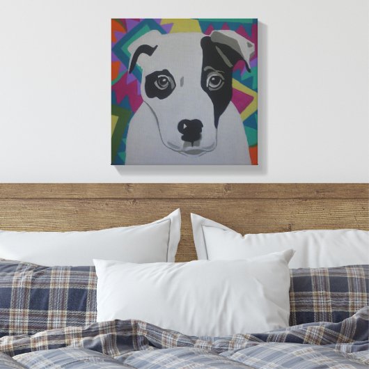 Travis Stretched Canvas Print Leinwanddruck (Insitu (Schlafzimmer))
