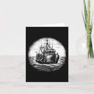Trawler Sea Angler Vintager Fischer Karte