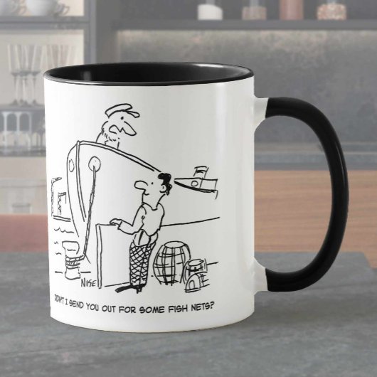 Trawler Ship Skipper mit Crew Mitglied. Funny Tasse
