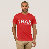 TRAX Plattenen-Unterzeichnungs-Rot-T-Shirt T-Shirt (Vorne ganz)