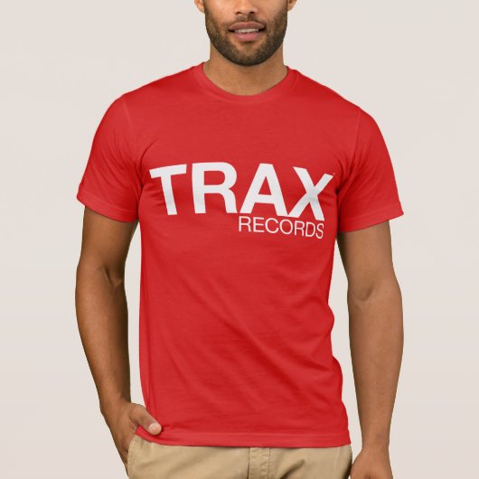TRAX Plattenen-Unterzeichnungs-Rot-T-Shirt T-Shirt (Vorderseite)