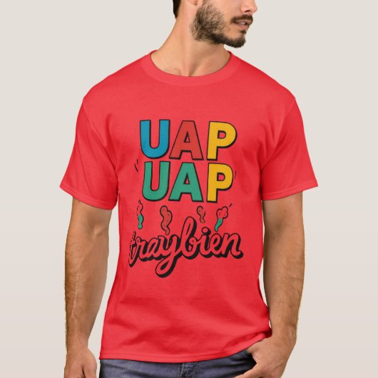 Traybien Retro-Futuristic Lettering T - Shirt (Vorderseite)