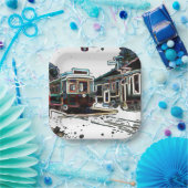 TRC Neon streetcar auf der Plaza Pappteller (Party)