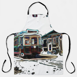 TRC Neon streetcar auf der Startseite Große Print  Schürze