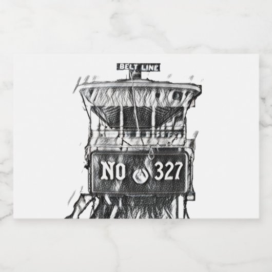 TRC Sketch Mini Champaign Flaschenetikett Set Schaumweinetikett (Einzelnes Label)