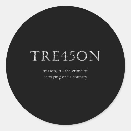 Tre45on Distressed Impeach Runder Aufkleber (Vorderseite)