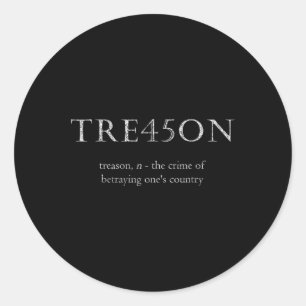 Tre45on Distressed Impeach Runder Aufkleber