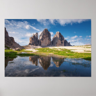 Tre Cime di Lavaredo/Drei Zinnen Dolomit Berg Poster
