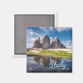 Tre Cime di Lavaredo/Drei Zinnen Dolomite mountain Magnet (Vorderseite/Rückseite)
