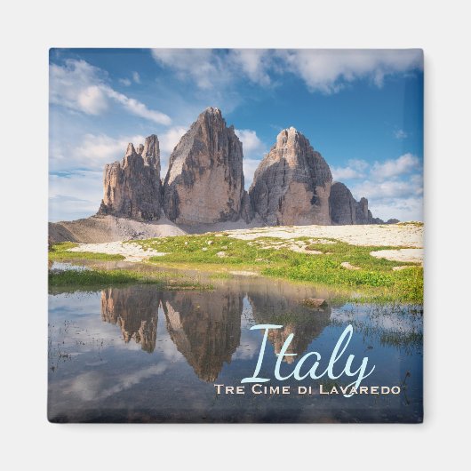 Tre Cime di Lavaredo/Drei Zinnen Dolomite mountain Magnet (Vorne)