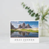Tre Cime di Lavaredo/Drei Zinnen Dolomite mountain Postkarte (Stehend Vorderseite)