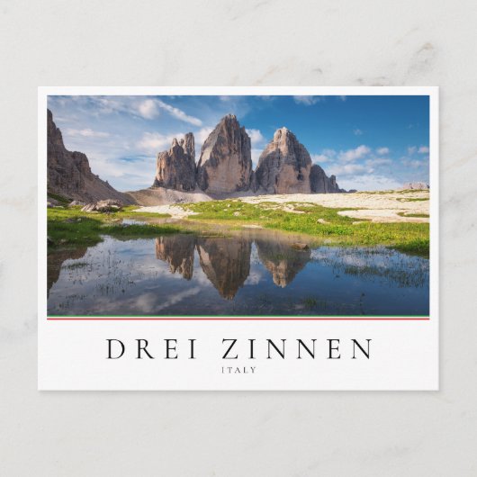 Tre Cime di Lavaredo/Drei Zinnen Dolomite mountain Postkarte (Vorderseite)