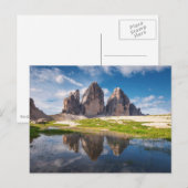 Tre Cime di Lavaredo/Drei Zinnen Dolomite mountain Postkarte (Vorne/Hinten)