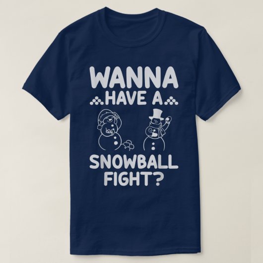 TRe hasst Schneeballekämpfe Schneefräßchen Schneef T-Shirt (Design vorne)