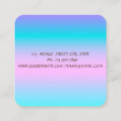 Trea Women Gold Brush Holographic Yoga Quadratische Visitenkarte (Rückseite)