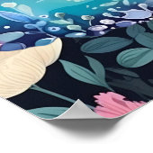 Treach für die Sterne Woodland Sonnige Blumen Poster (Ecke)