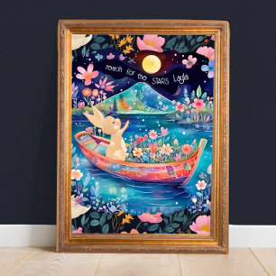 Treach für die Sterne Woodland Sonnige Blumen Poster