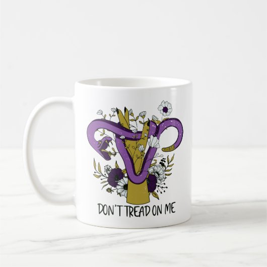 Tread an mir Uterus Kaffeetasse (Links)